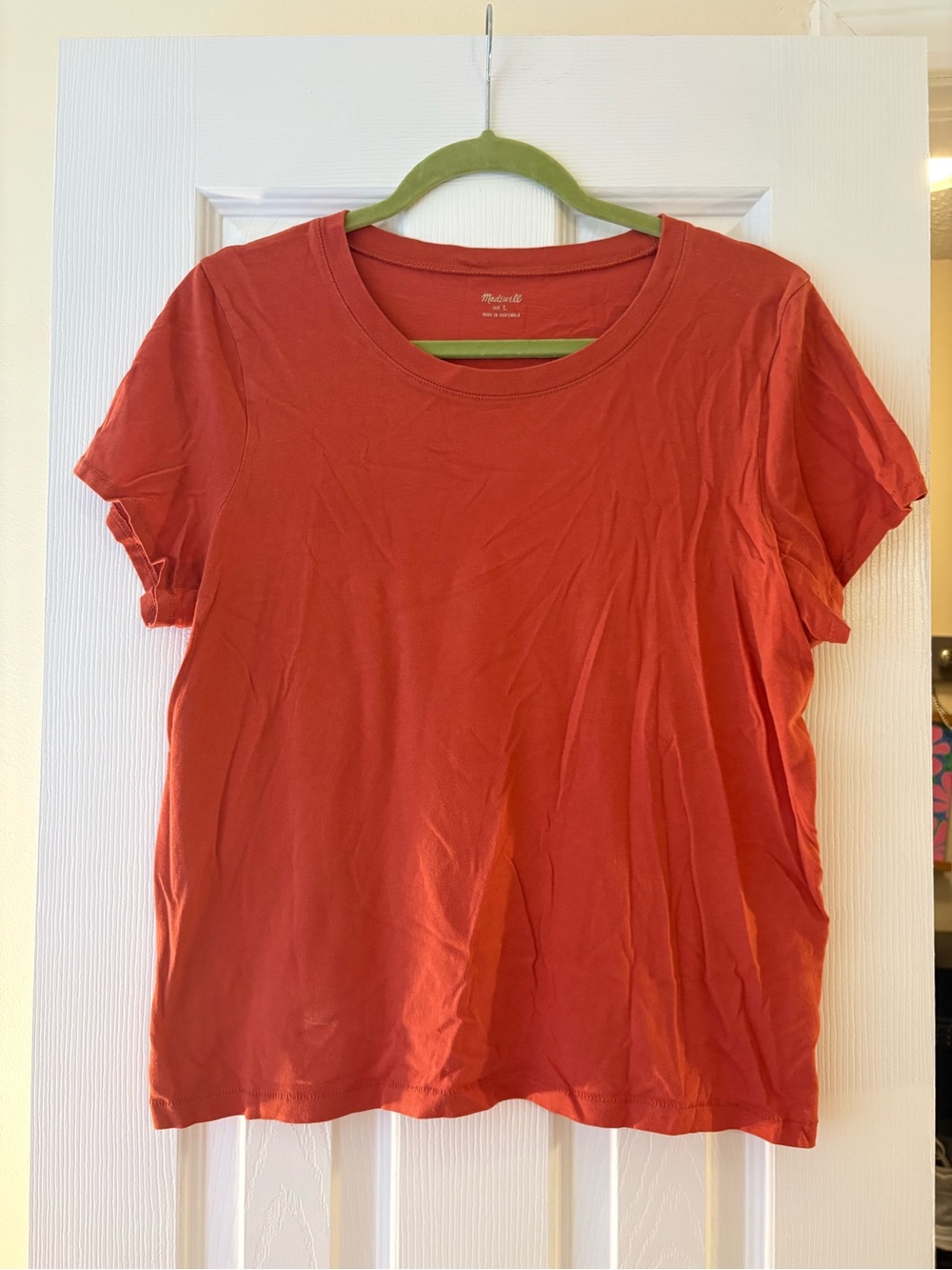 Madewell Short Sleeve Crewneck Tee in Burnt Orange